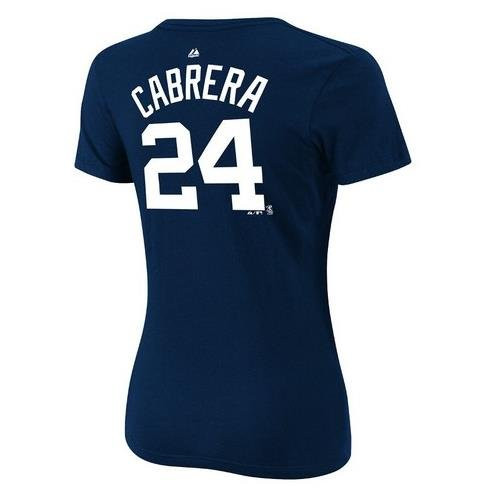 Majestic Miguel Cabrera Detroit Tigers Womens Player Name and Number Tee (XL)
