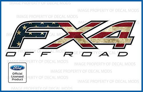 Decal Mods FX4 Off Road Decals Truck Stickers for Ford F250 F350 American Flag (2012 - 2016) - FWFLAG (Set of 2)
