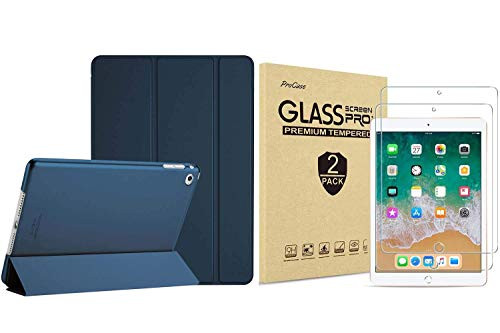 ProCase iPad Air 2nd 2014 Navy Slim Hard Shell Case Bundle with 2 Pack iPad 9.7 2018 and 2017 / iPad Pro 9.7 / iPad Air 2 / iPad Air Tempered Glass Screen Protectors ProCase iPad Air 2nd 2014 Navy Slim Hard Shell Case Bundle with 2 Pack iPad 9.7 2018 and 2017 / iPad Pro 9.7 / iPad Air 2 / iPad Air Tempered Glass Screen Protectors