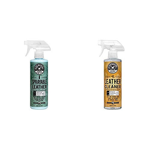 Chemical Guys Sprayable Leather Cleaner  and  Conditioner 16 oz Bundle (2) 16 oz. Bottles for Heated/Cooled/Vented Leather Seats