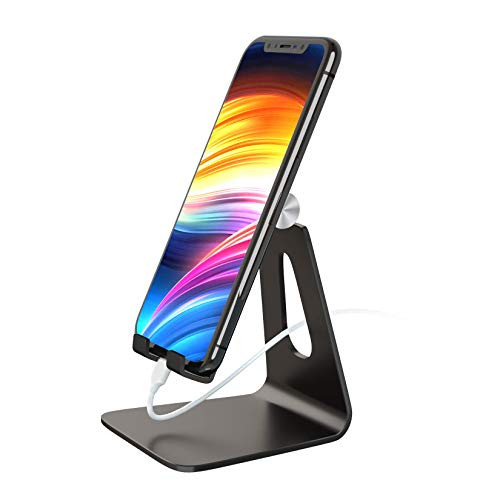 Adjustable Cell Phone Stand,Aluminum Phone Stand for Desk,Desktop Stand Holder Dock Compatible with All Smart Phone