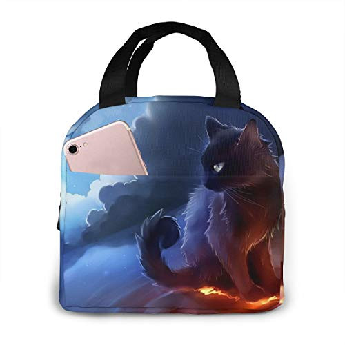 Cute Cat Reusable Lunch Bags Cooler Bag Insulated Lunch Box Tote for Women Men Picnic Work School