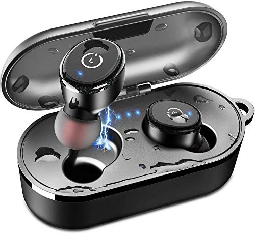 TOZO T10 Bluetooth 5.0 Wireless Earbuds with Wireless Charging Case IPX8 Waterproof TWS Stereo Headphones in Ear Built in Mic Headset Premium Sound with Deep Bass for Sport Black (Renewed) TOZO T10 Bluetooth 5.0 Wireless Earbuds with Wireless Charging Case IPX8 Waterproof TWS Stereo Headphones in Ear Built in Mic Headset Premium Sound with Deep Bass for Sport Black (Renewed)