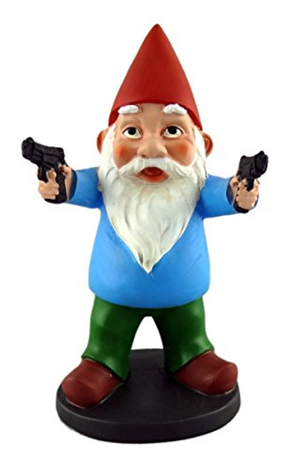 Funny Guy Mugs Garden Gnome Statue - Combat Gnome - Indoor/Outdoor Garden Gnome Sculpture for Patio, Yard or Lawn Funny Guy Mugs Garden Gnome Statue - Combat Gnome - Indoor/Outdoor Garden Gnome Sculpture for Patio, Yard or Lawn