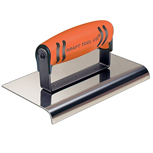 Kraft Tool Co. CF176PF Kraft Tool Stainless Steel Highway Edger with ProForm Soft Grip Handle 1/2-Inch Radius 5/8-Inch Lip, 9-Inch x 3-Inch