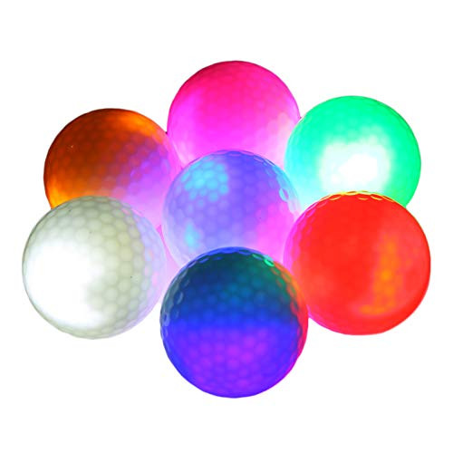Glow Golf Balls Led Golf Balls Glow in The Dark Golf Balls Flashing Golf Ball Light up Long Lasting Bright Night Sports 7 Colors 7colors