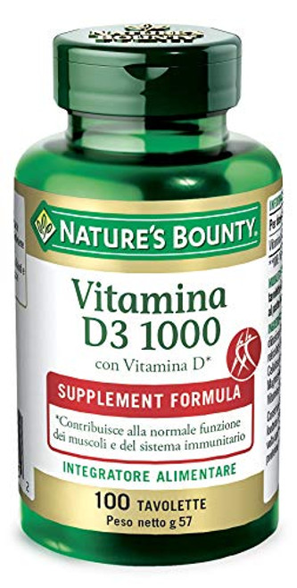 Vitamin D3 by Nature's Bounty, Vitamin Supplement, Supports Immune System and Bone Health, 25mcg, 1000IU, 120 Softgels