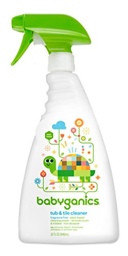 Babyganics Tub  and  Tile Cleaner, Frangrance Free, 32oz Spray Bottle