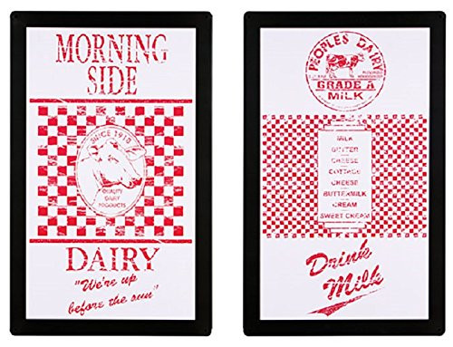 Ohio Wholesale Morningside Peoples Dairy Vintage Metal Signs | Kitchen Man Cave Decor | 10 x 16 Inch