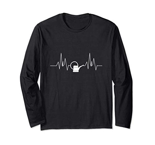 Heartbeat Garden Watering Can Heartbeat Pulse Ekg Long Sleeve T-Shirt Heartbeat Garden Watering Can Heartbeat Pulse Ekg Long Sleeve T-Shirt