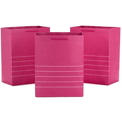 Hallmark 11" Large Pink Gift Bags (Pack of 3 Bags, Stripes) for Birthdays, Mother's Day, Valentine's Day, Baby Showers, Bridal Showers, Bridesmaids Gifts, Bachelorette Parties Hallmark 11" Large Pink Gift Bags (Pack of 3 Bags, Stripes) for Birthdays, Mother's Day, Valentine's Day, Baby Showers, Bridal Showers, Bridesmaids Gifts, Bachelorette Parties