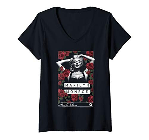 Womens Marilyn Monroe Marilyn Garden V-Neck T-Shirt