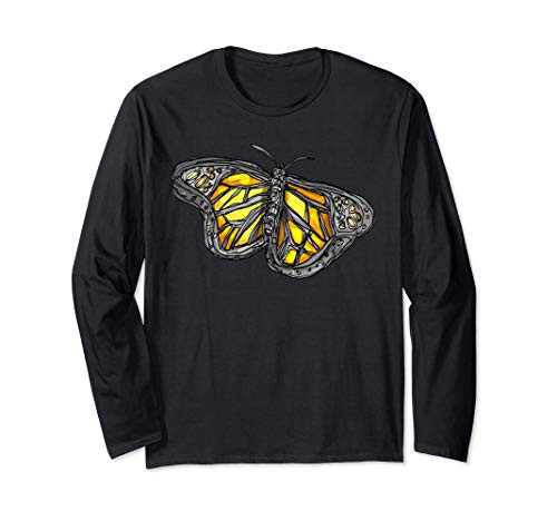 Save Monarch Butterfly Nature's Wonder Cute Insect in Garden Long Sleeve T-Shirt