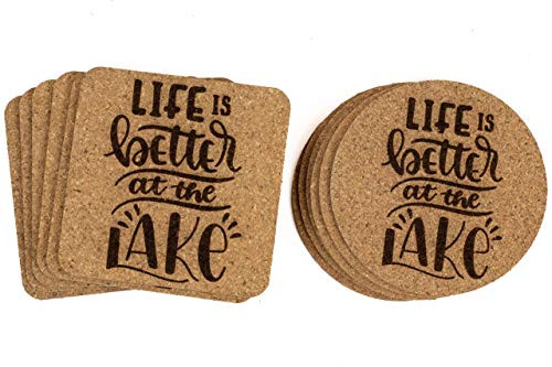 Life Is Better At The Lake Coasters Set of 6