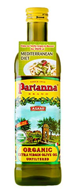 PARTANNA ORGANIC UNFILTERED EXTRA VIRGIN OLIVE OIL. 750 ML.