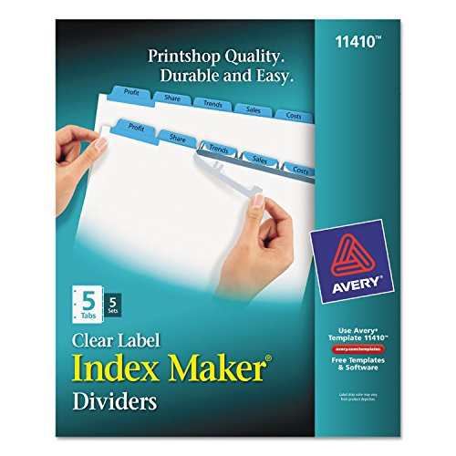 AVE11410 - Avery Index Maker Divider w/Color Tabs