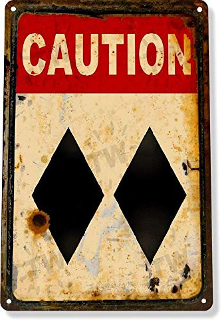 Tin speaking Metal Iron Painting 8X12 INCH TIN Sign B920 Caution Double Diamond Ski Slopes Lift Lodge Resort Expert Metal Decor Tin speaking Metal Iron Painting 8X12 INCH TIN Sign B920 Caution Double Diamond Ski Slopes Lift Lodge Resort Expert Metal Decor