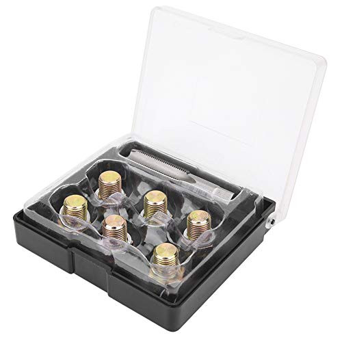 DEALPEAK Car Oil Drain Plug Tap Thread Repair Kit M13 X 1.25MM Oil Pan Screws Rethread Tools Fit for 12mm/0.47in Engine Oil Screw