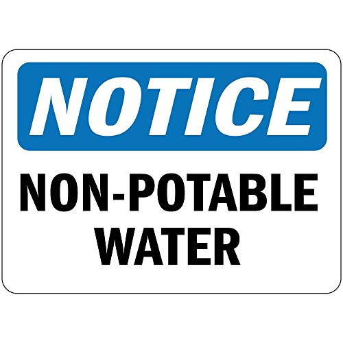 Vinyl Stickers - Bundle - Safety and Warning Signs Stickers - Notice - Non Potable Water OSHA - 6 Pack (13" x 9")