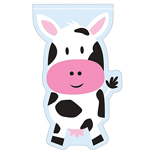 Creative Converting Farmhouse Fun Cello Shaped Bags with Zipper (12 Count)