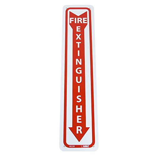 UltraSource Plastic FIRE EXTINGUISHER Sign, 4" Width x 18" Height