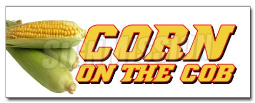 36" Corn ON The COB Decal Sticker Farmers Market Stand