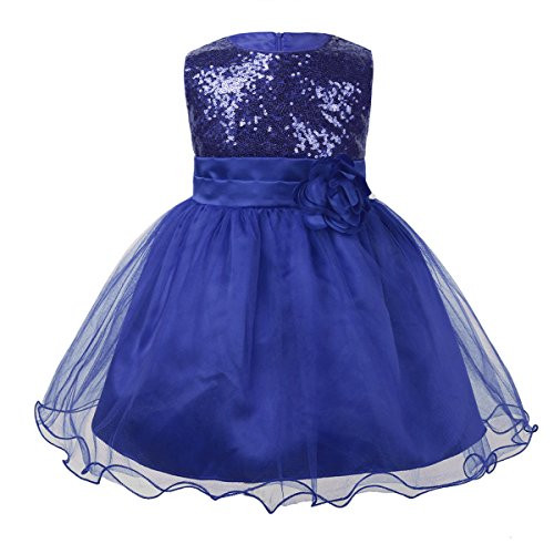 iiniim Baby Girls Sequins Formal Wedding Pageant Birthday Tutu Princess Party Flower Girl Dress Royal Blue 9-12 Months iiniim Baby Girls Sequins Formal Wedding Pageant Birthday Tutu Princess Party Flower Girl Dress Royal Blue 9-12 Months