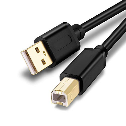Printer Cable 3Ft,USB Printer Cable USB 2.0 Type A Male to B Male Scanner Cord High Speed for Brother, HP, Canon, Lexmark, Epson, Dell, Xerox, Samsung etc(1M/3Ft)