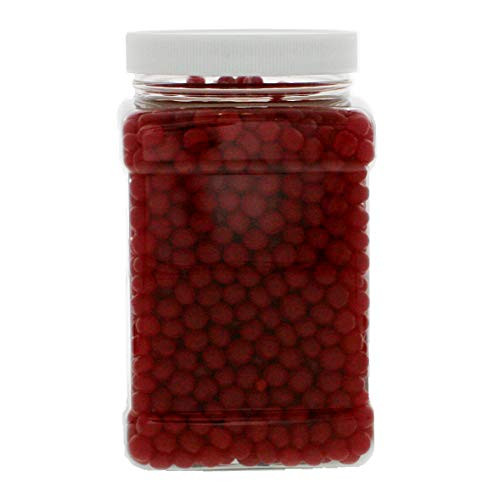 Cinnamon Imperials (e.g. Red Hots) 2.75LB - Semi-Soft Cinnamon Flavored Bulk Candy in 48 FL OZ Gift Ready Reusable Square Jar