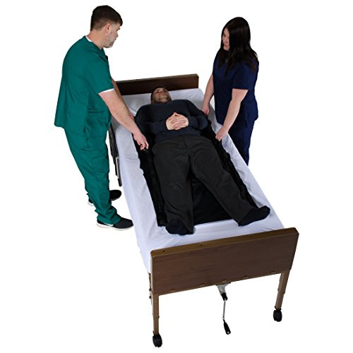 Patient Aid 57" x 28" Tubular Reusable Slide Sheet with Handles - for Patient Transfers, Turning, and Repositioning in Bed - Sliding Draw Sheets to Assist Moving Elderly  and  Disabled