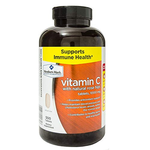 Members Mark Vitamin C with Natural Rose Hips - 1000mg - 500 ct. tablets
