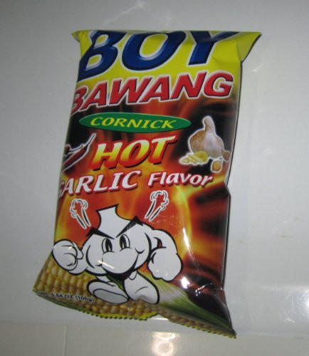 Boy Bawang - Hot Garlic Flavor Corn - 3 x 100 g / 3.54 oz - Cornick - Product of the Philippines