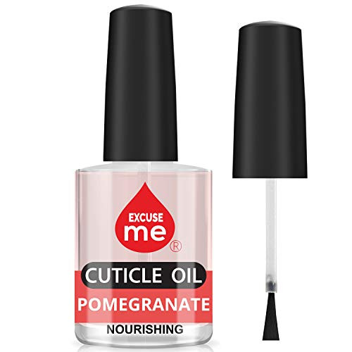 Excuse Me Professional Cuticle Oil Nourishing 0.5 oz Helps All Cracked Nails and Rigid Cuticles. (Pomegranate)