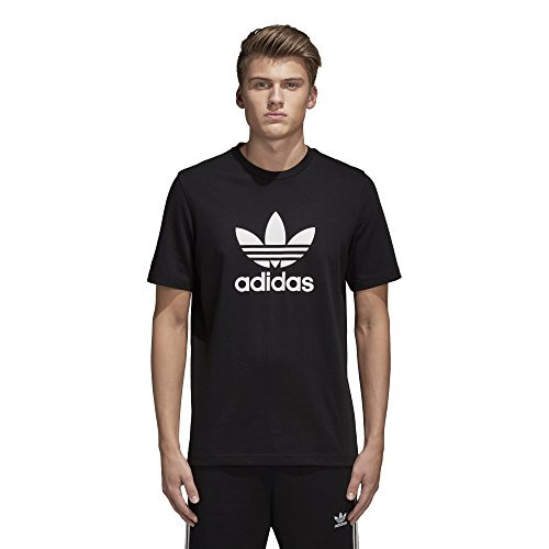 adidas Originals mens Trefoil Tee Black X-Small adidas Originals mens Trefoil Tee Black X-Small