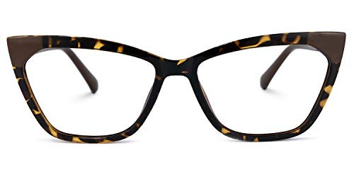 Zeelool Chic TR90 Oversized Cat Eye Blue Light Blocking Glasses for Women Dinney OT324858-03 Tortoise