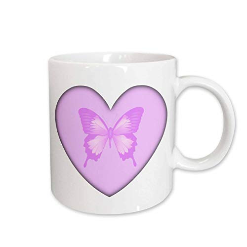 3dRose Pink Butterfly Heart-Love Art-Nature Ceramic Mug, 11-Ounce 3dRose Pink Butterfly Heart-Love Art-Nature Ceramic Mug, 11-Ounce