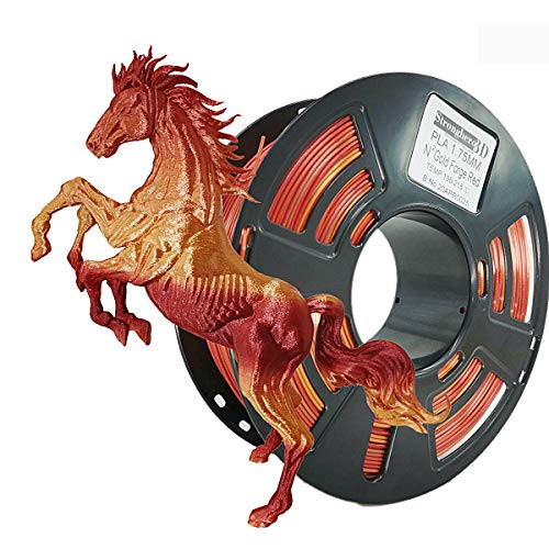 Stronghero3D PLA 3D Printer Filament 1.75mm N2 Silk Gold/Galaxy Red 1kg(2.2lbs) Accuracy Plus/-0.05mm for ender3 Cr10 Sovol
