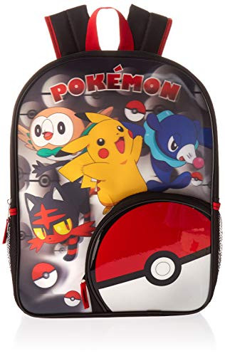 UPD Pokemon Pokeball Comer Molded Pocket  and  Lenticular 16" Backpack, Large, Multicolor