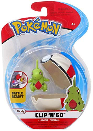 Pokemon Clip'n Go Games with Larvitar Character  and  Premiere Ball (Larvitar  and  Premier Ball)