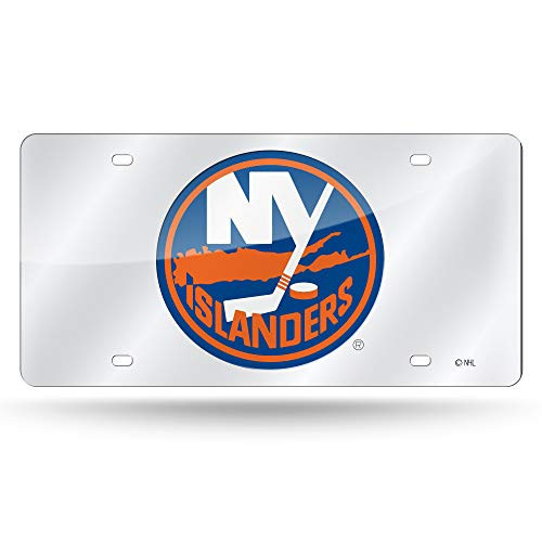 NHL Rico Industries Laser Inlaid Metal License Plate Tag, New York Islanders