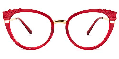 Zeelool Stylish TR90 Oversized Cat Eye Blue Light Blocking Glasses for Women Helina OX616570-03 Red Zeelool Stylish TR90 Oversized Cat Eye Blue Light Blocking Glasses for Women Helina OX616570-03 Red