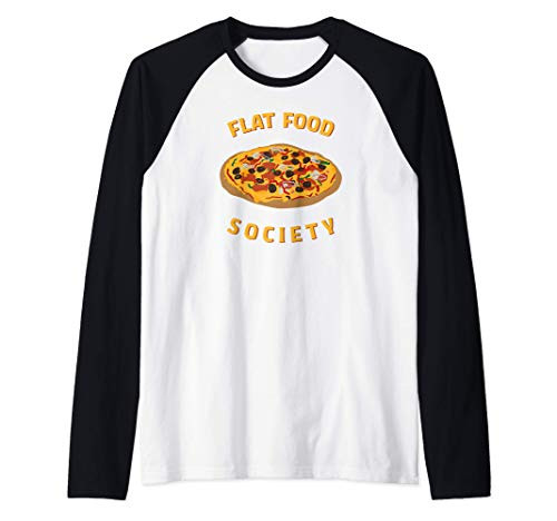 Flat Food Society - Pizza Conspiracy Theorist Raglan Baseball Tee
