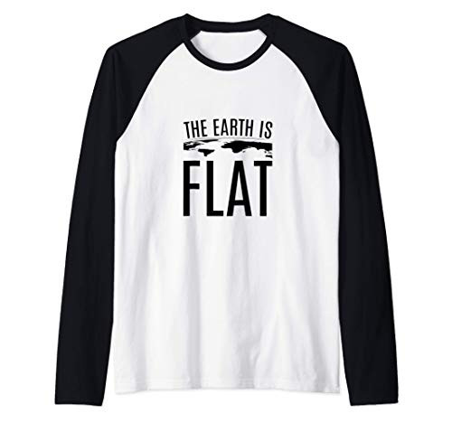 The Earth is Flat Tshirt Raglan Baseball Tee