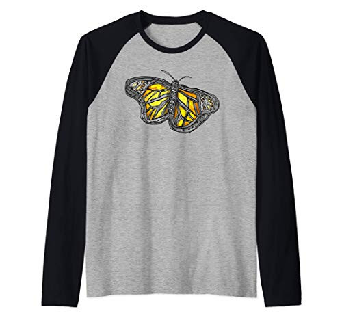 Save Monarch Butterfly Nature's Wonder Cute Insect in Garden Raglan Baseball Tee