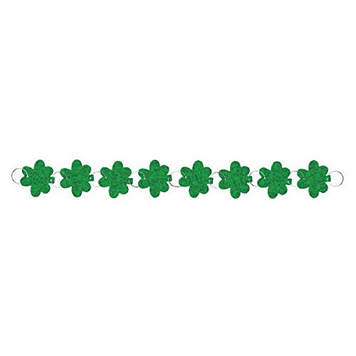 Amscan St. Patrick's Day Green Shamrock Ring Garland | Party Decoration