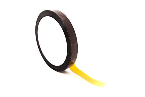 Bertech Kapton Tape, 2 Mil Thick, 1/8 Inches Wide x 36 Yards Long, Kapton Film with Silicone Adhesive, 3 Inch Core, RoHS and REACH Compliant
