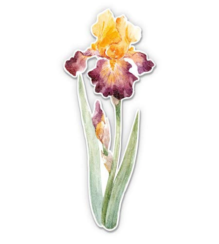 GT Graphics Iris Flower Pretty - 5" Vinyl Sticker - For Car Laptop I-Pad - Waterproof Decal