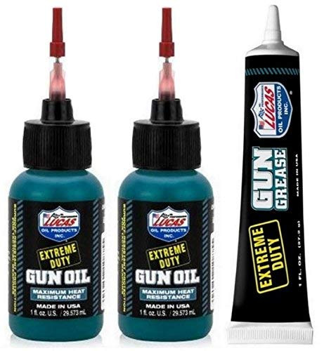 Lucas 1oz Extreme Duty Gun Oil (2) Needle Oiler 10875  and  (1) Grease Tube 10889