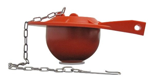 Keeney Manufacturing K833-3 Plumb Pak Chemical Resistant Universal Toilet Tank Flapper With Chain And Hook, For Use With 3 In Flush Valve 3&quot Red