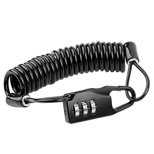 pan hui Mini Portable Anti-Theft Resettable 3 Digit Bike Bicycle Cycling Spring Combination Cable Lock Senior Travel Luggage Locks Helmet Lock for Travel Luggage Locks Helmet Lock